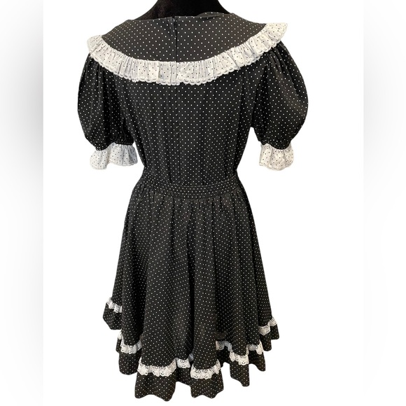 Partners Please by Malco Modes Vintage 70s Polka Dot Square Dance Skirt Top Set - Picture 4 of 12